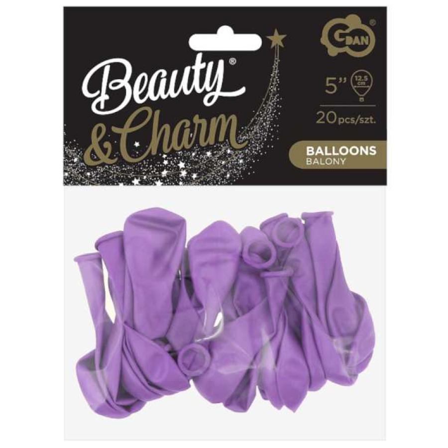 Mini-ilmapallot 20 kpl, Tumma violetti pastelli 13 cm