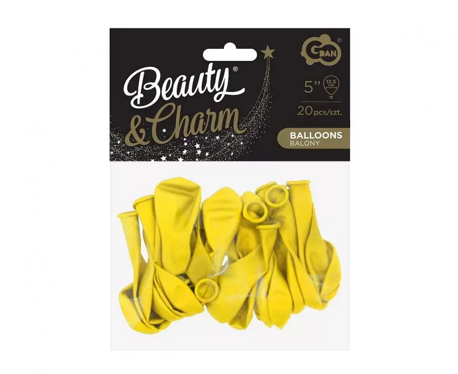 Mini-ilmapallot 20 kpl, Keltainen pastelli 13 cm