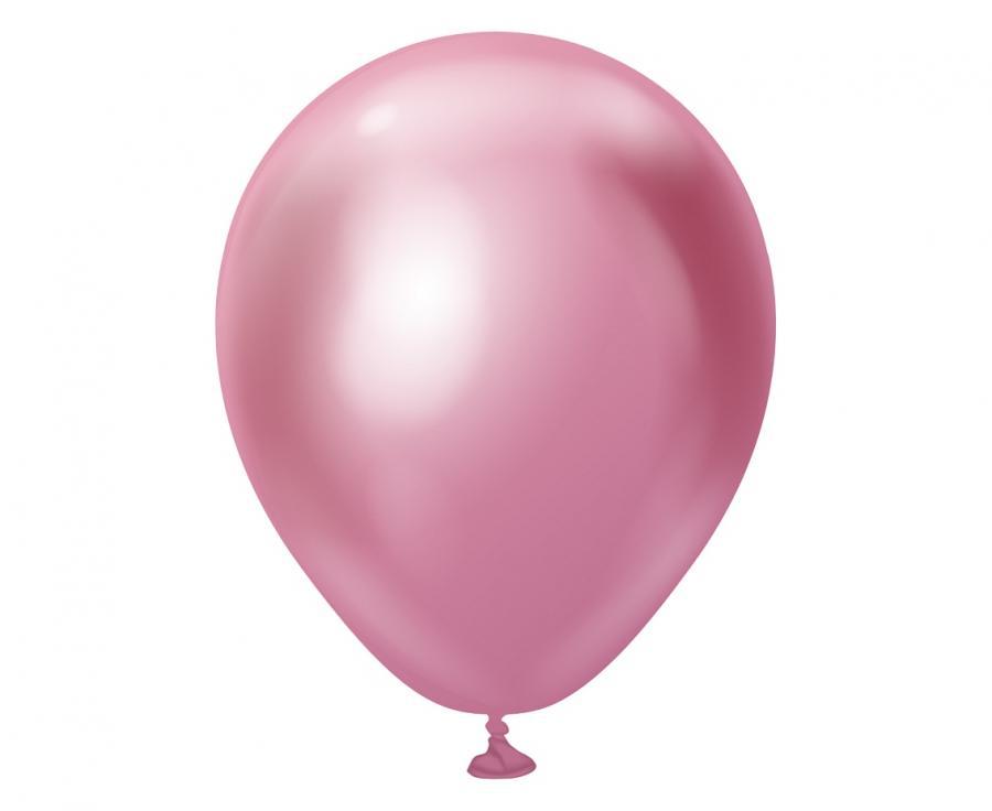 Mini-ilmapallot peilipinta 12,5 cm, 100 kpl, Pinkki