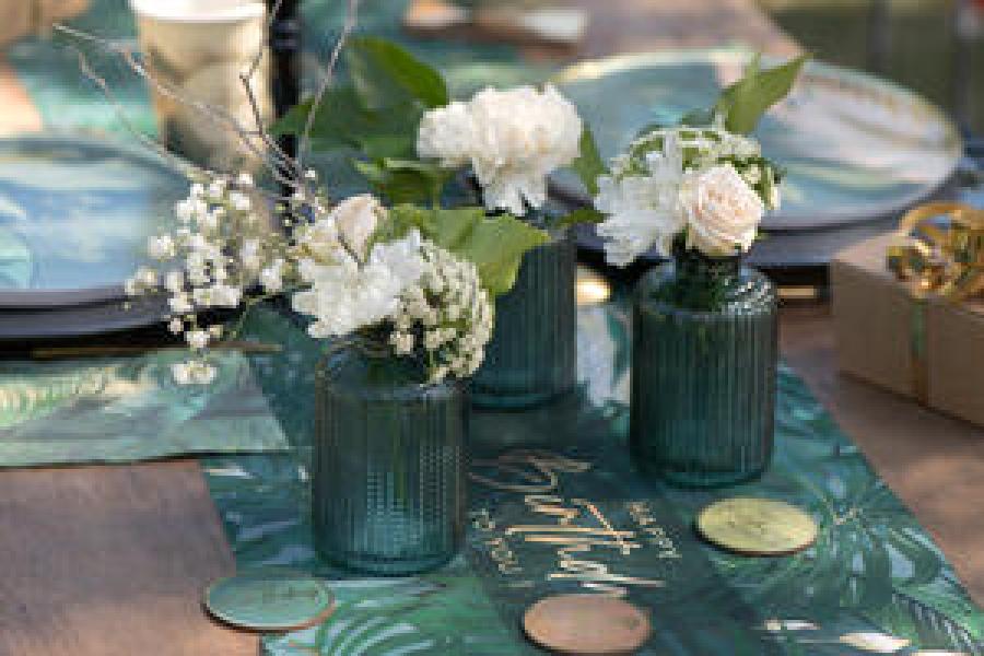 Lasimaljakko sinivihreä 6 x 10 cm