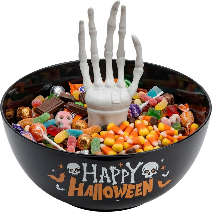 Happy Halloween -kulho luuorankokädellä 25 cm