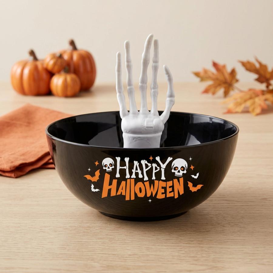 Happy Halloween -kulho luuorankokädellä 25 cm