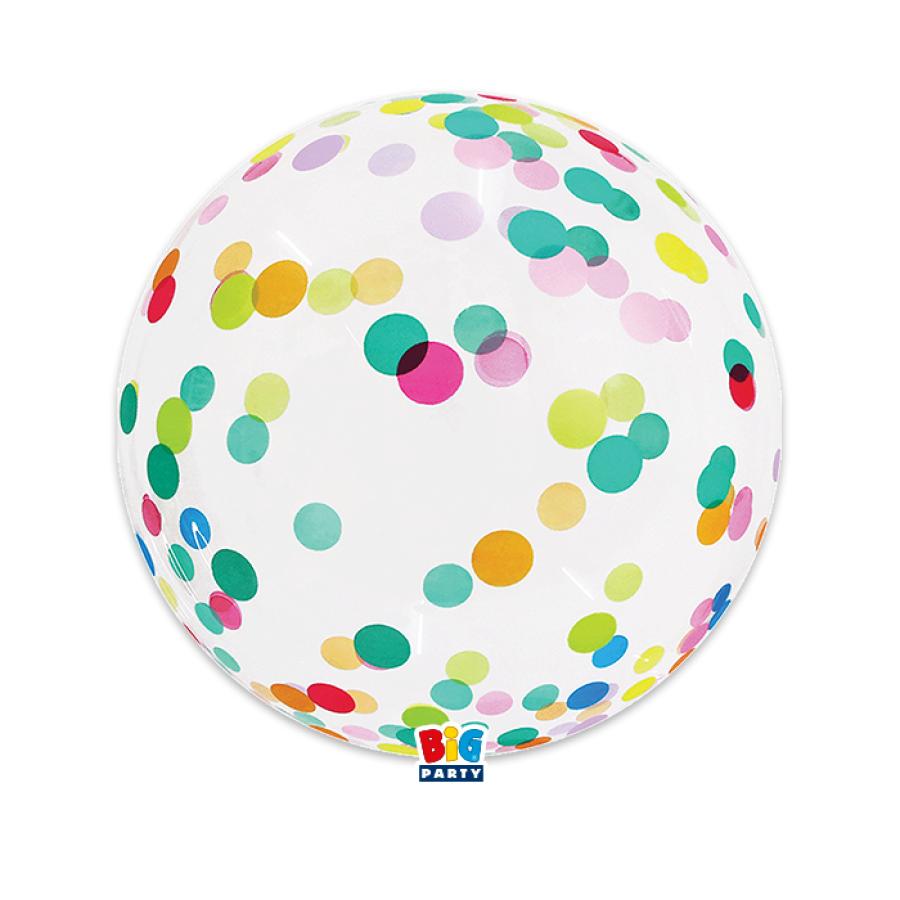 Bubble-ilmapallo konfetilla 45 cm (18")