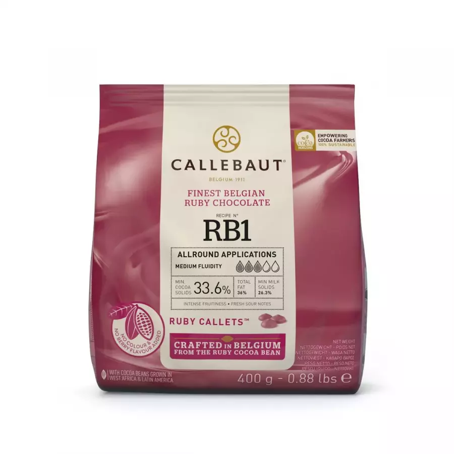 Callebaut rubiinisuklaa, 400 g