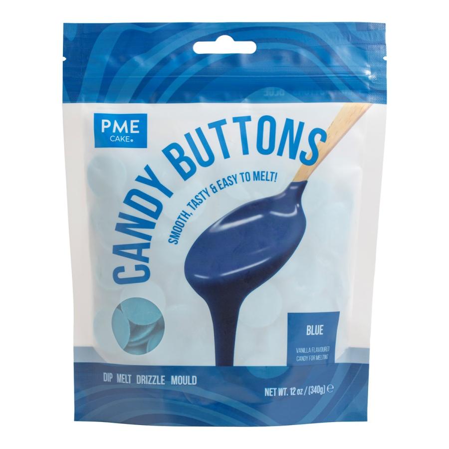Candy Buttons sininen 340g suklaakuorrute