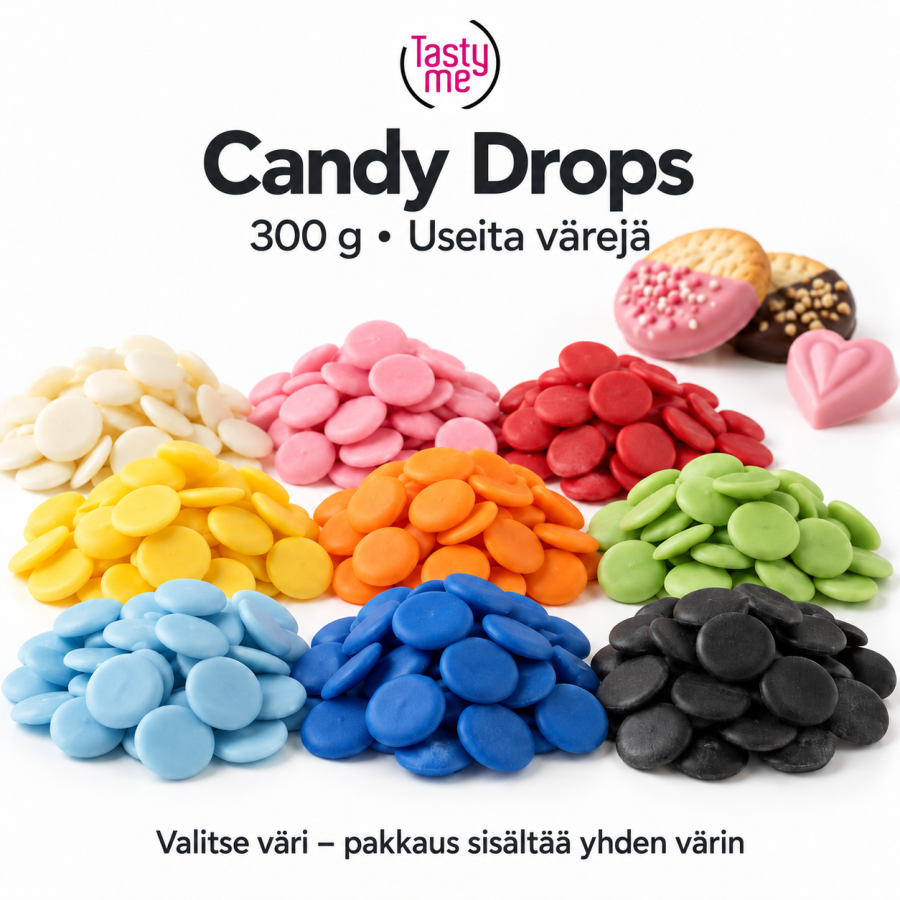 Candy Drops -kuorrutenapit 300 g – gluteeniton, useita värejä