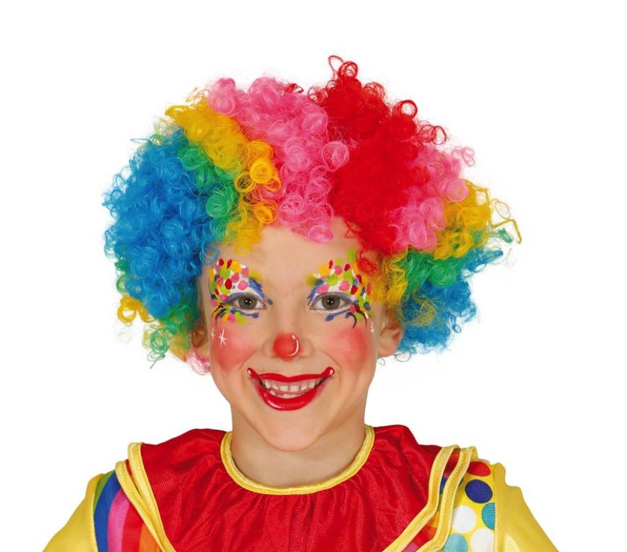 Lasten monivärinen pelleperuukki