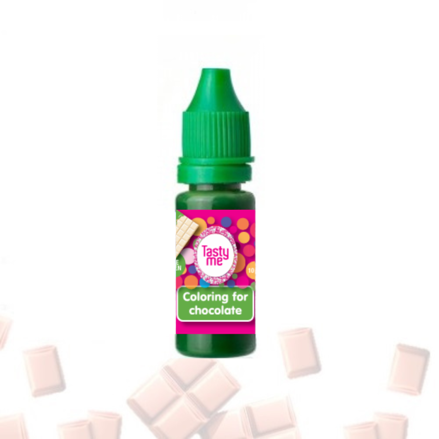 Suklaaväri rasvaliukoinen, 10 ml - gluteeniton, Limenvihreä