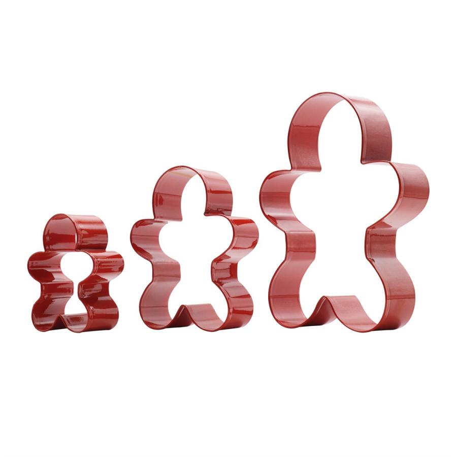 Pikkuleipämuotit piparkakku-ukko 3 eri kokoista muottia