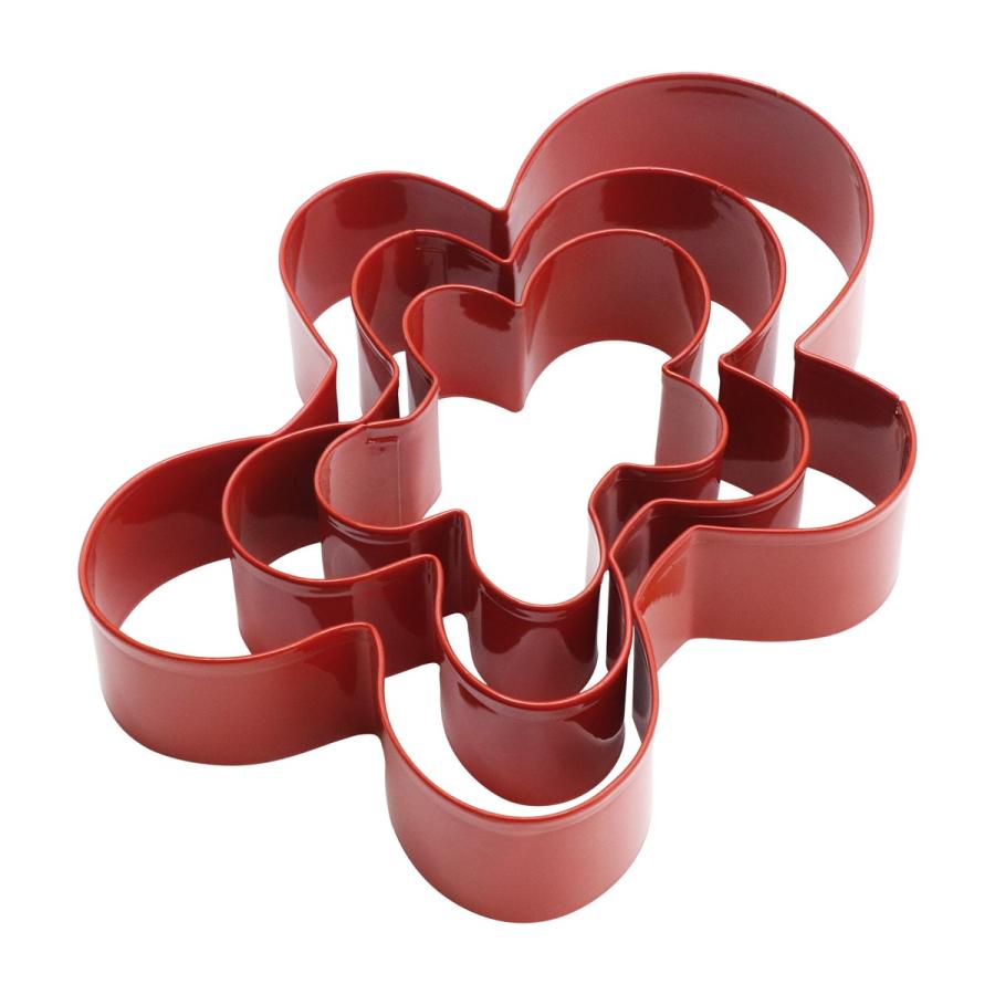 Pikkuleipämuotit piparkakku-ukko 3 eri kokoista muottia