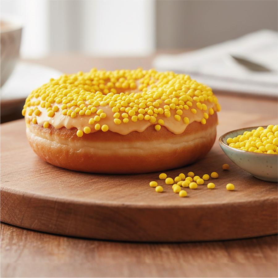 Syötävä koristerae keltainen sitruunanmakuinen, 100 g - Dekora