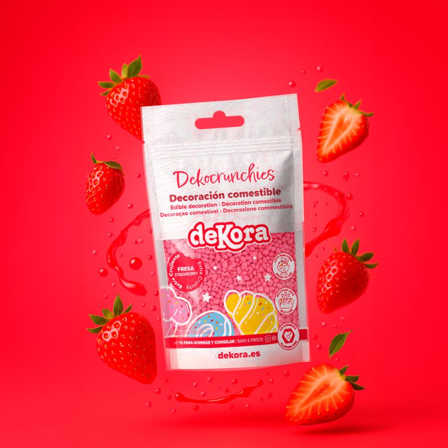 Syötävä koristerae pinkki mansikanmakuinen, 100 g - Dekora