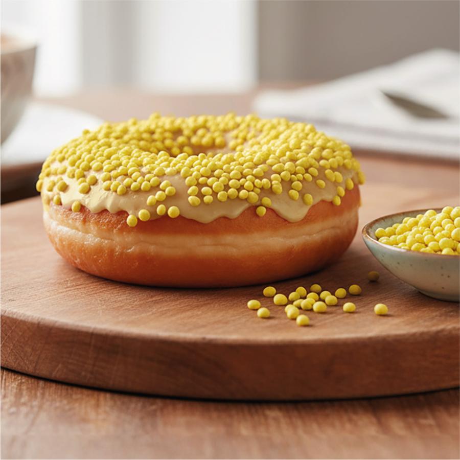 Syötävä koristerae keltainen vaniljanmakuinen, 100 g - Dekora