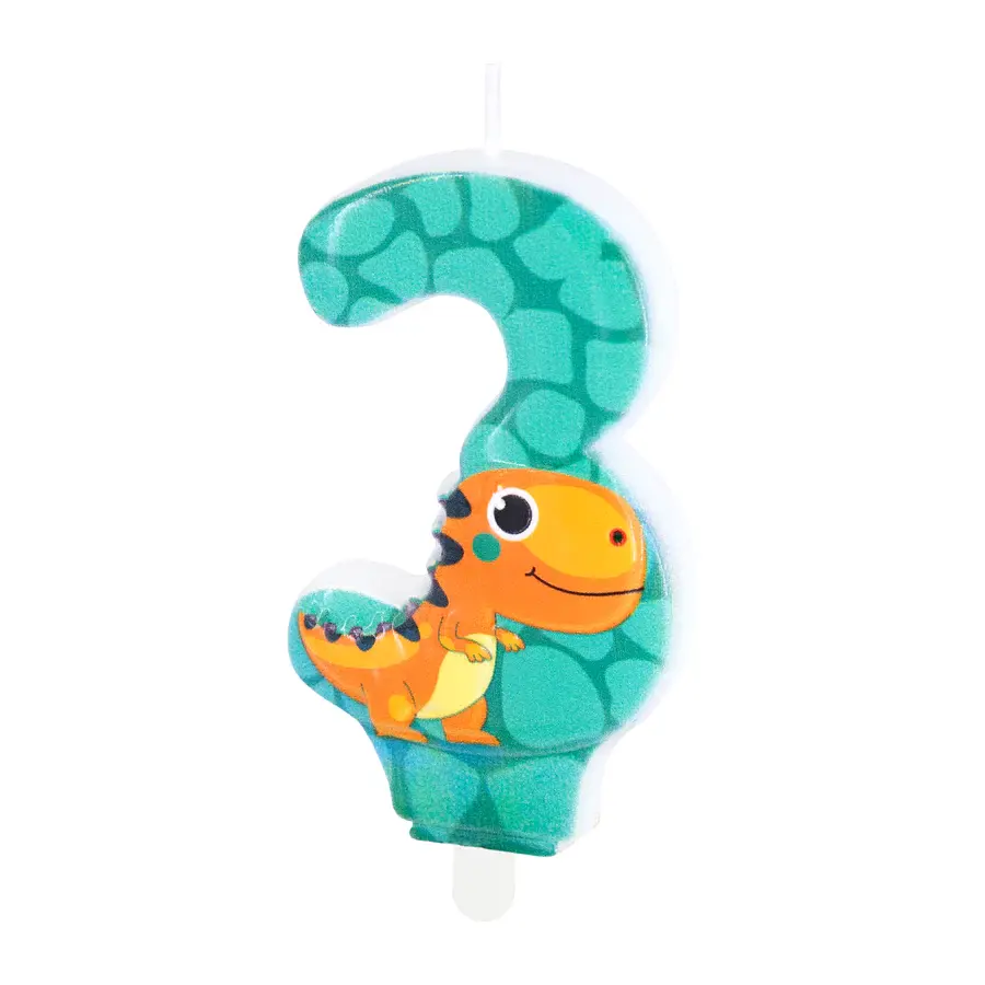 Dinosaurus numerokynttilä, nro 3