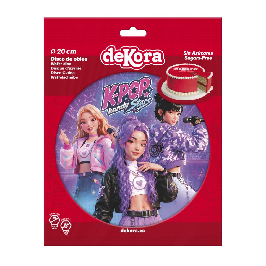 Syötävä kakkukuva K-Pop Kandy Stars, 20 cm