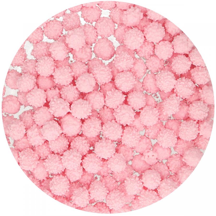 Syötävät koristeet vaaleanpunaiset Mimosa-pallot 45 g - Funcakes