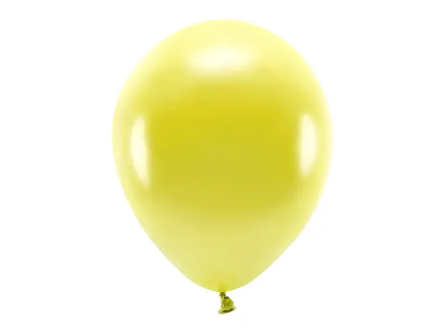 EKOilmapallo metalli 30 cm biohajoava, 10 kpl, Keltainen