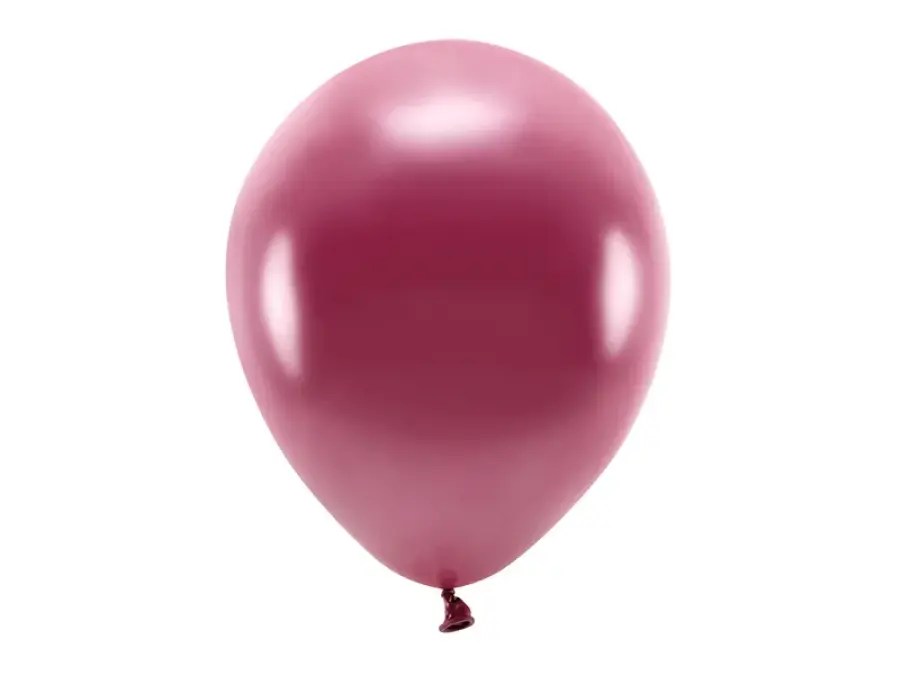 EKOilmapallo metallinen tummanpunainen 30 cm biohajoava, 10 kpl