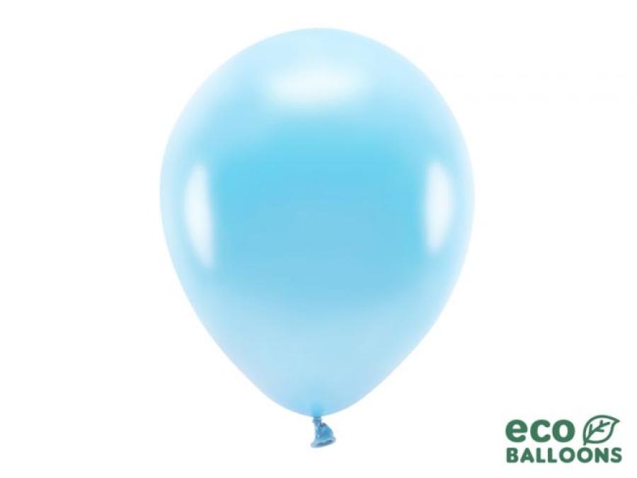EKOilmapallo metalli 30 cm biohajoava, 10 kpl, Vaaleansininen
