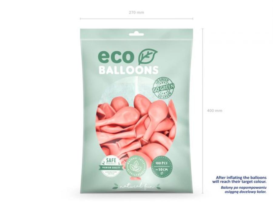 EKOilmapallo ruusukulta 100 kpl, 30 cm biohajoava