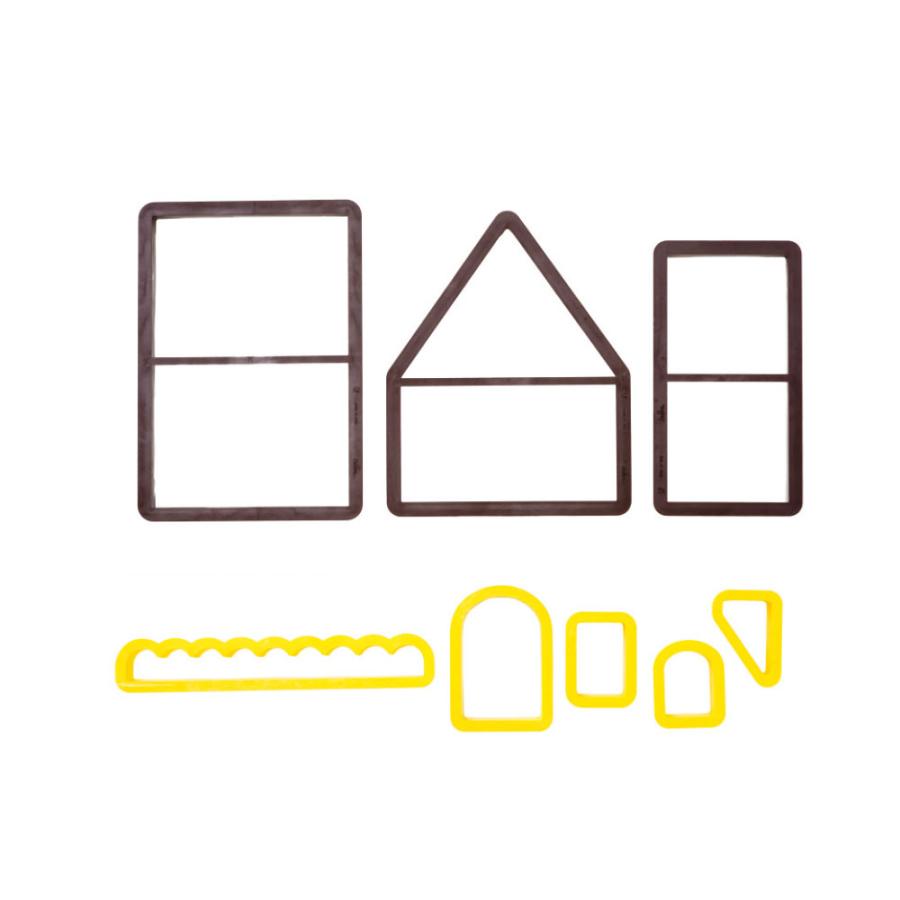 Piparkakkutalo muottisetti, 8 osaa