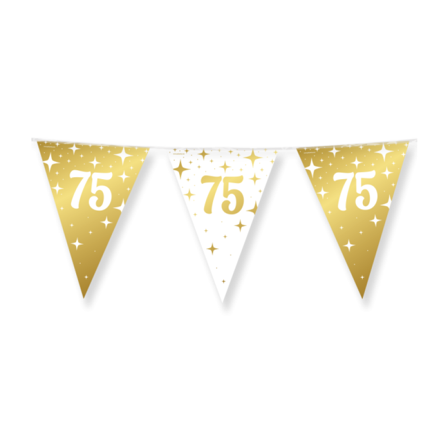 Lippuviiri "75" kulta + valkoinen, 10 m