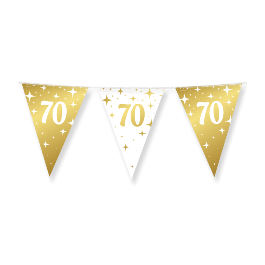 Lippuviiri "70" kulta + valkoinen, 10 m
