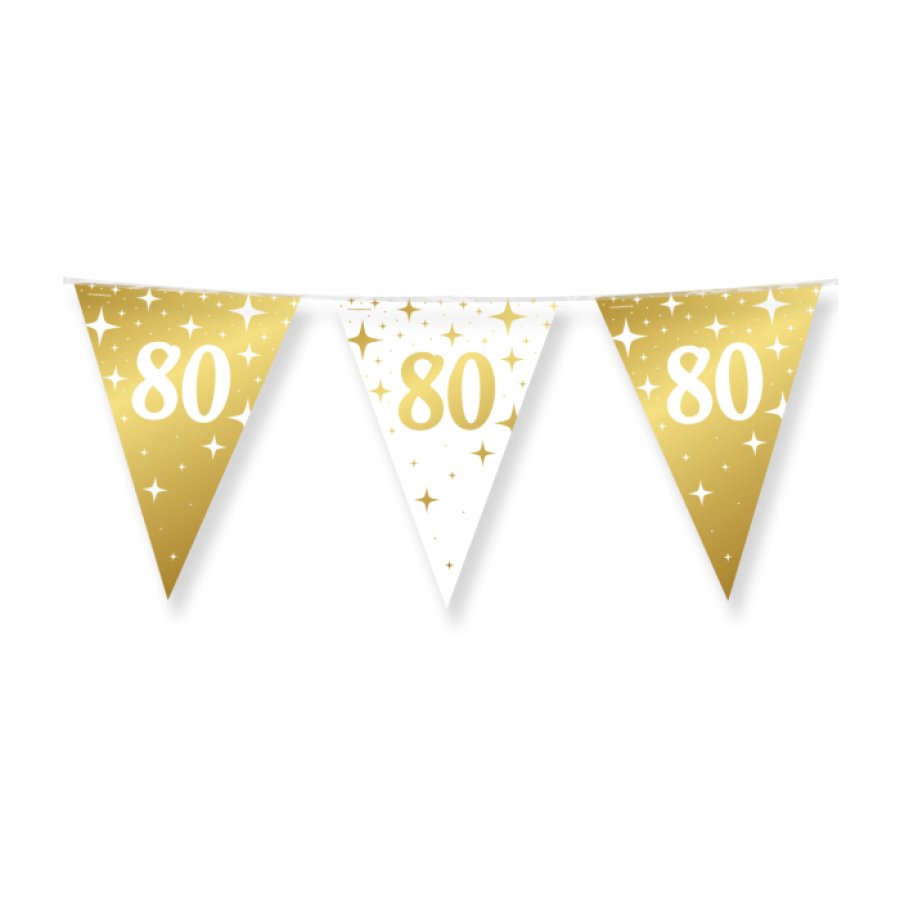 Lippuviiri "80" kulta + valkoinen, 10 m