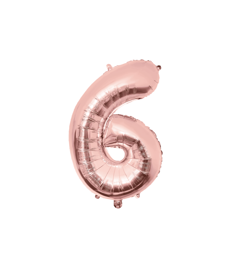 Foliopallo numero 6 ruusukulta, 86 cm