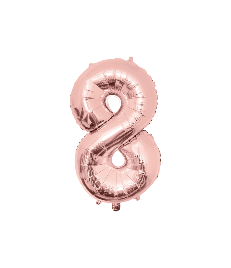 Foliopallo numero 8 ruusukulta, 86 cm