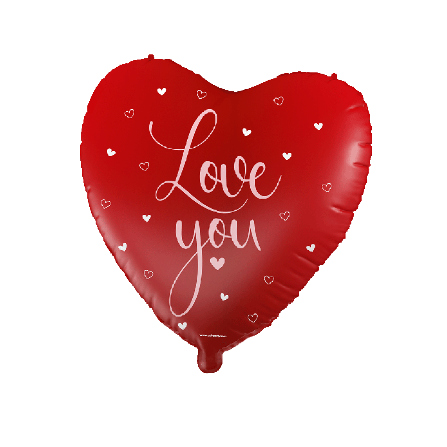 Foliopallo "Love you" punainen 46 cm
