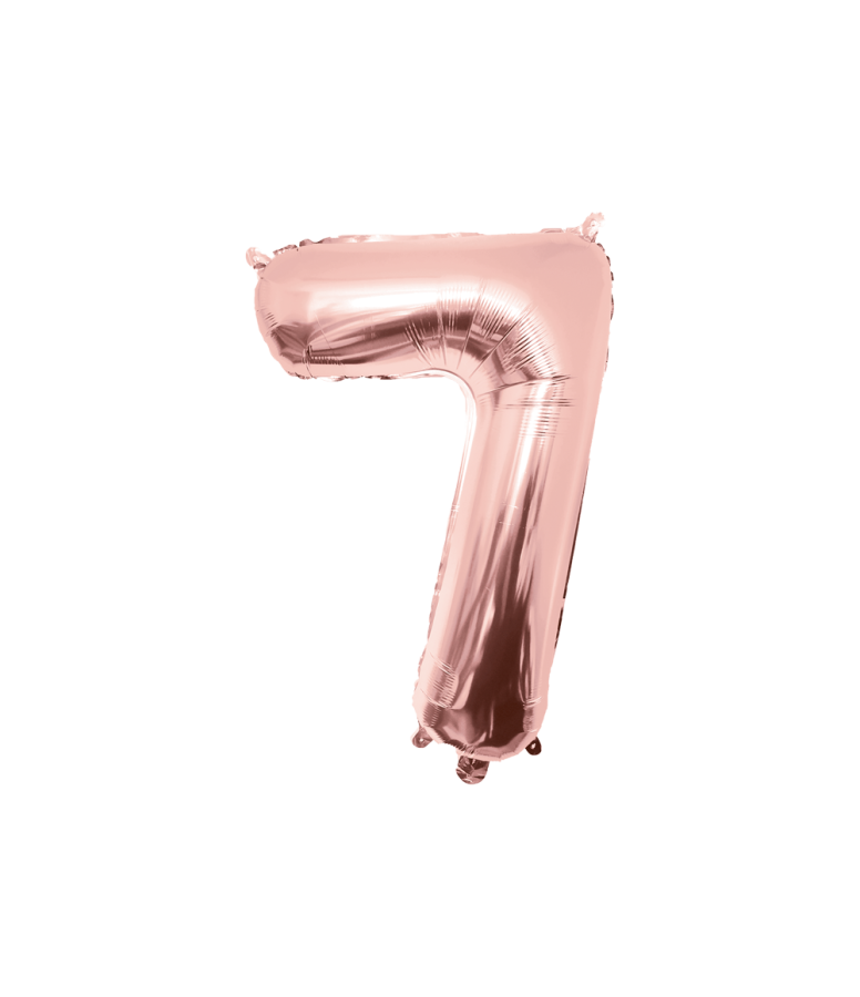 Foliopallo numero, ruusukulta, 86 cm, numero 7