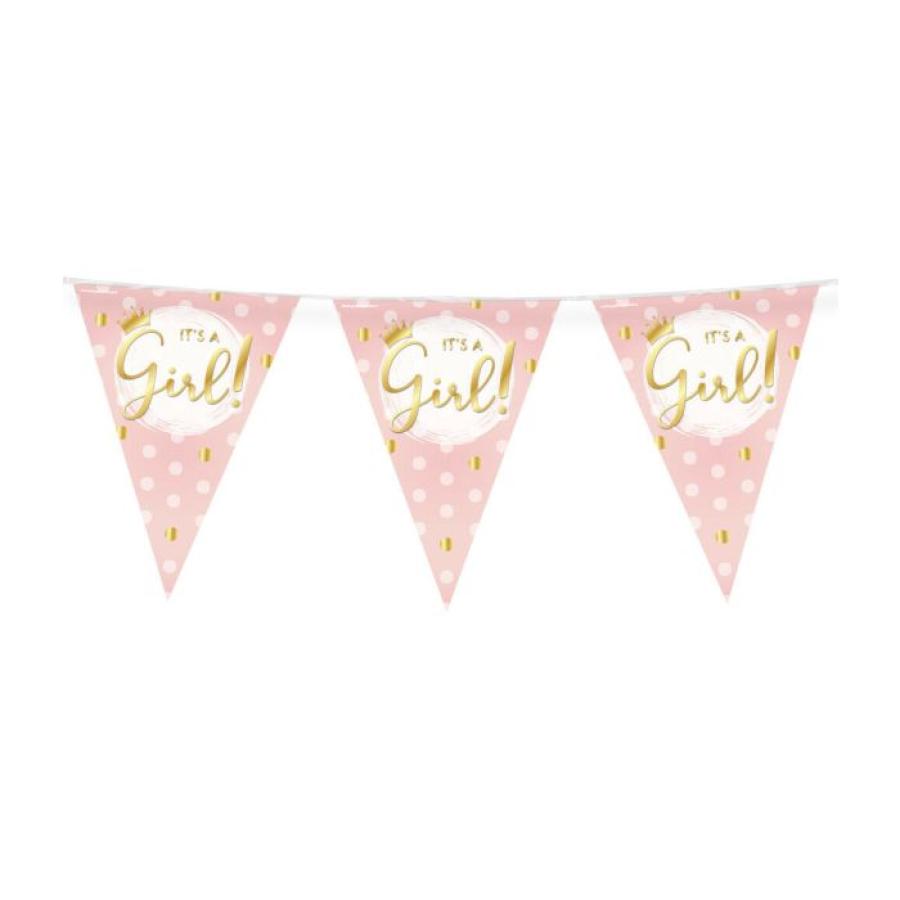 Lippuviiri "It's a girl", 10 m