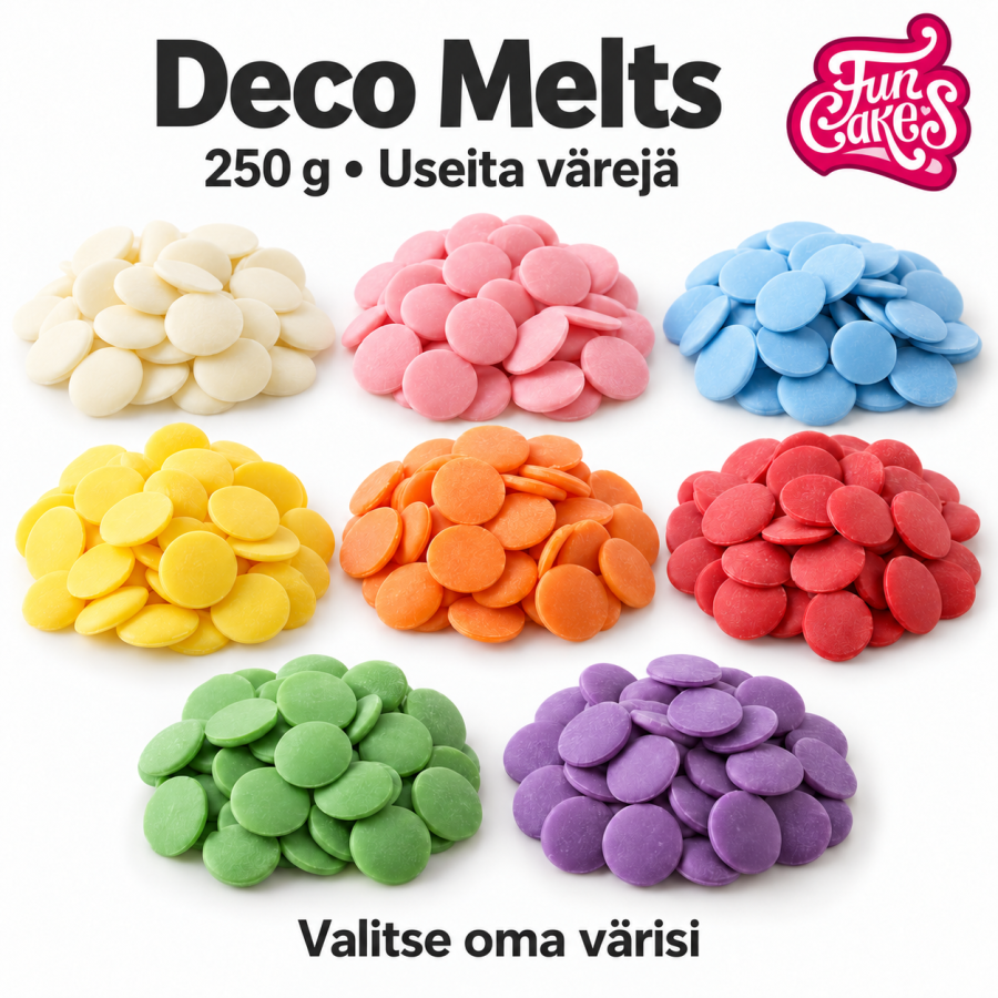 Deco Melts 250 g – kuorrutenapit, useita värejä