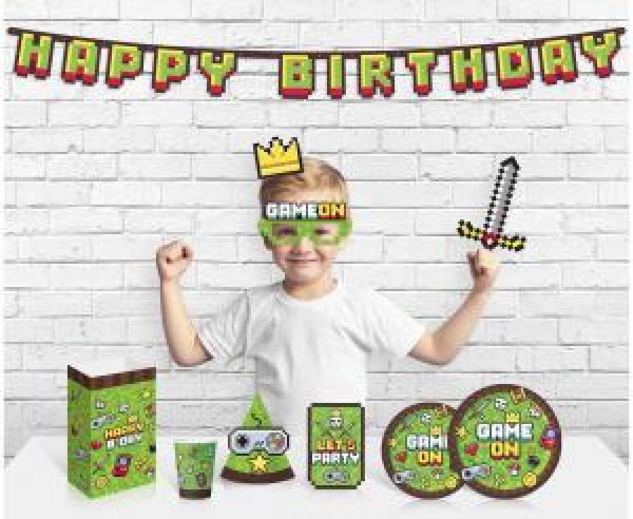 Game On Happy Birthday banneri 160 cm