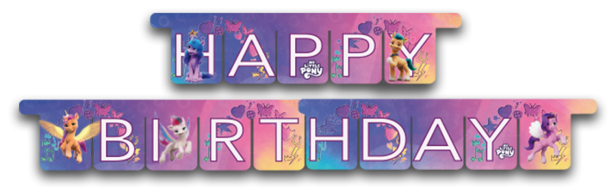 My Little Pony Happy birthday banneri 