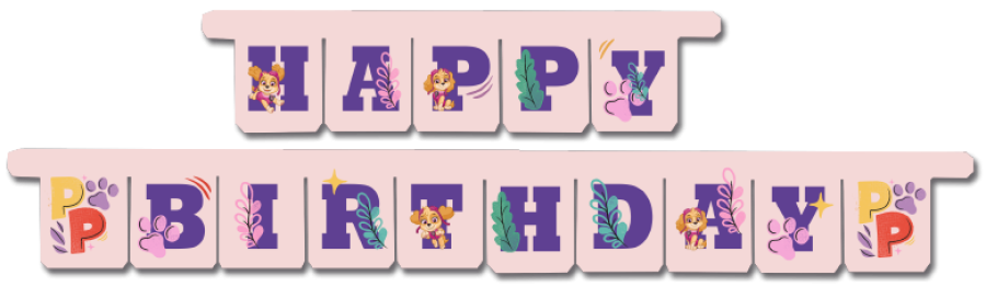 Ryhmä Hau Kaja Happy birthday banneri 3 m