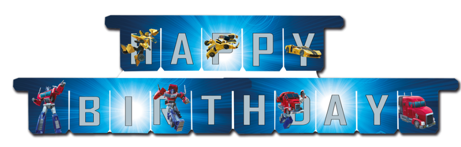 Transformers Happy birthday banneri 