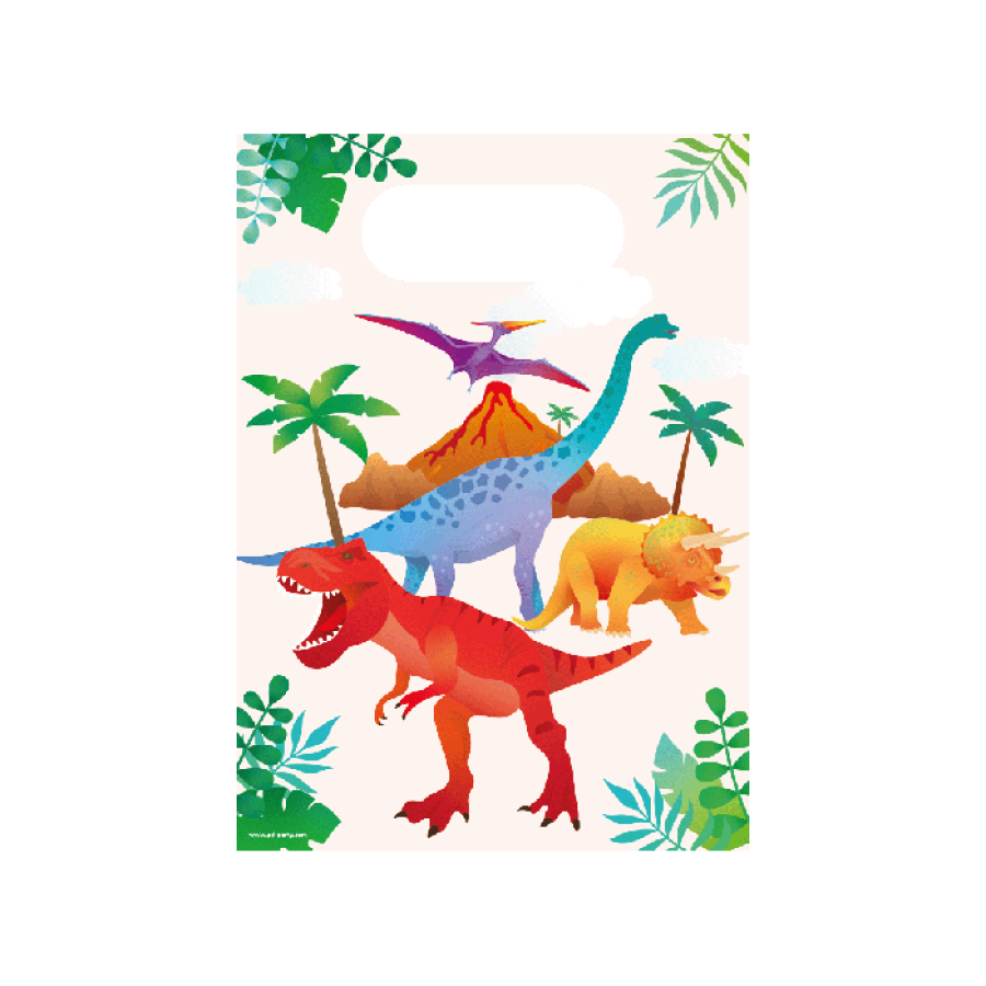 Dinosaurus paperinen kaverilahjapussi, 6 kpl