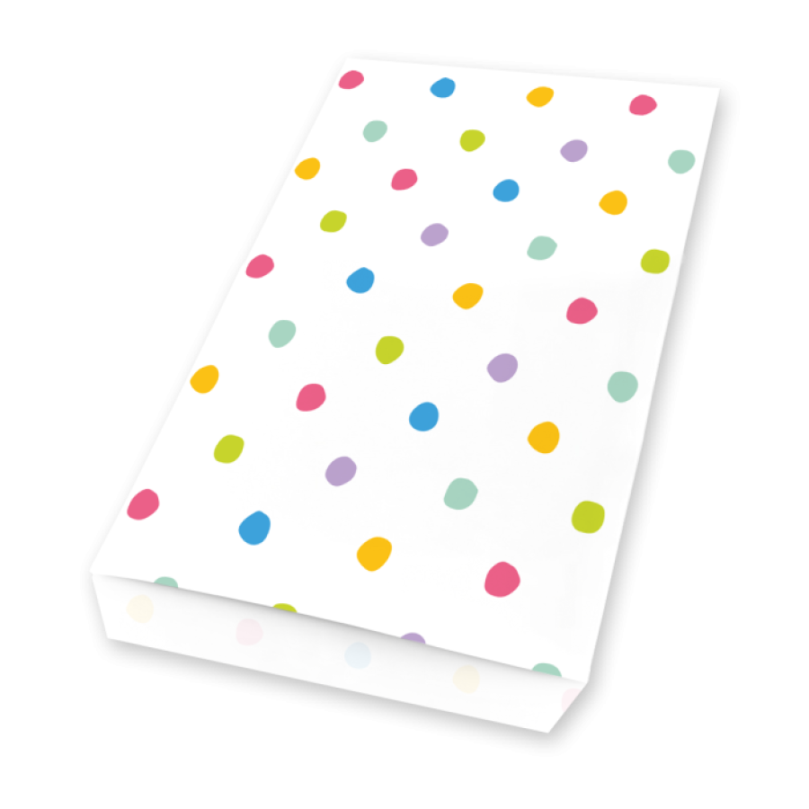 Paperinen kaverilahjapussi, värikkäät pilkut, 6 kpl