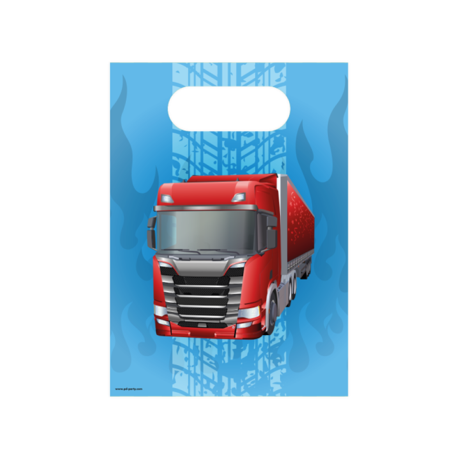 Rekka-autot paperinen kaverilahjapussi, 6 kpl