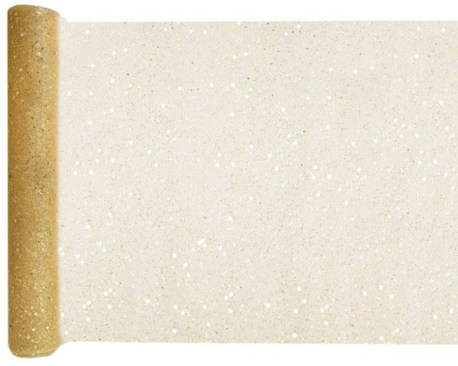 Glitter kaitaliina kullanvärinen 30 cm, 5 m