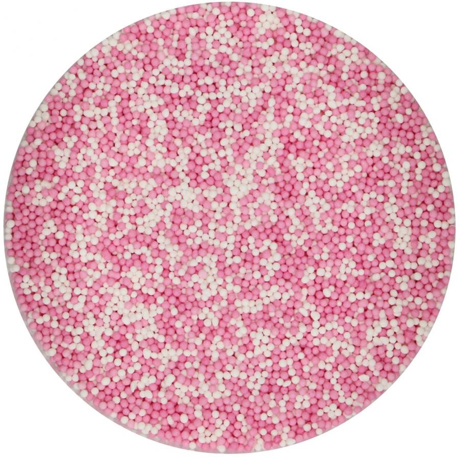 Baby pink - nonparellit (vaaleanpunainen ja valkoinen), 80 g - Gluteeniton