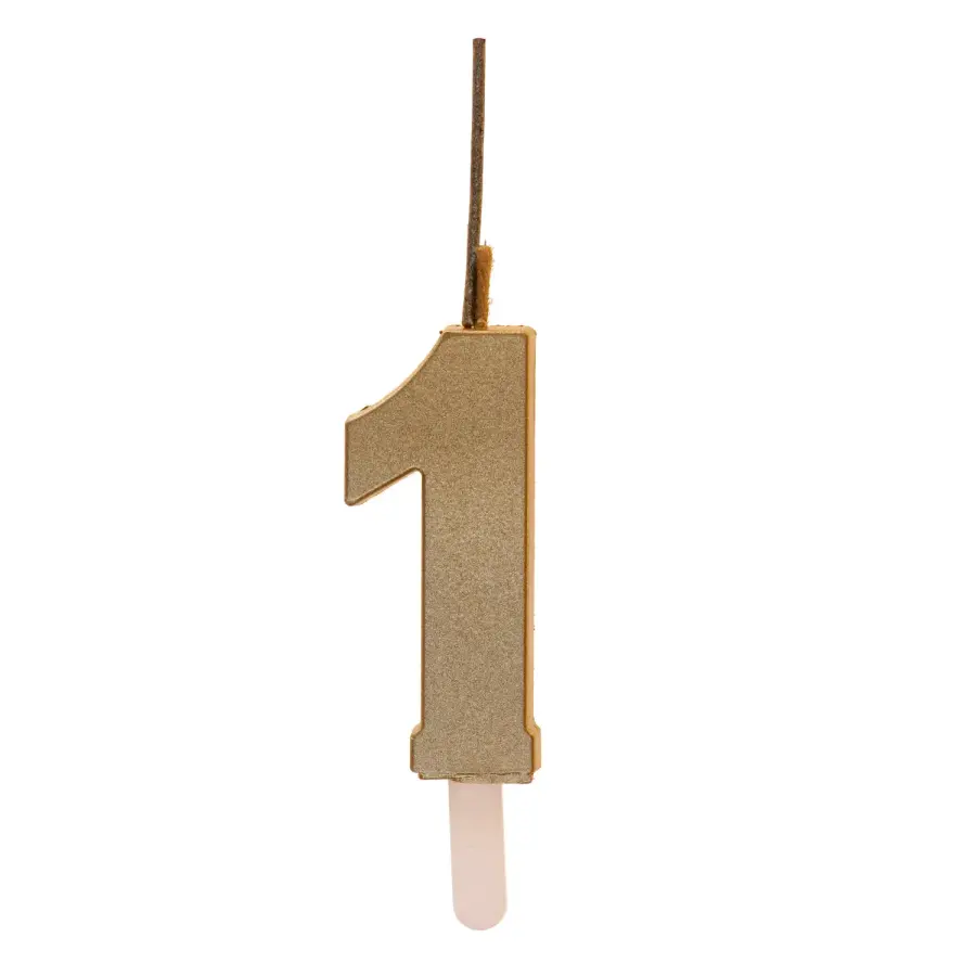 Numerokynttilä sädetikulla, numero 1