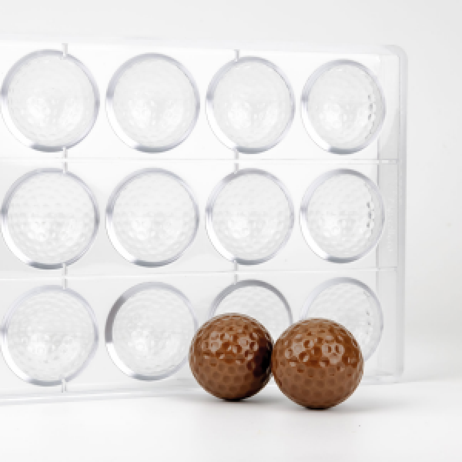 Suklaamuotti 3D golfpallo ø 42 mm - Martellato