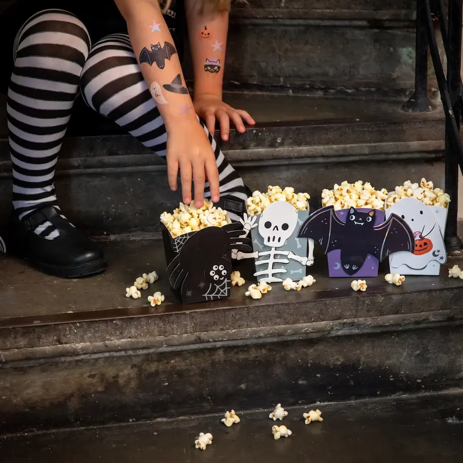 Halloween-popcornrasiat Spooky Friends, DIY-setti, 4 kpl