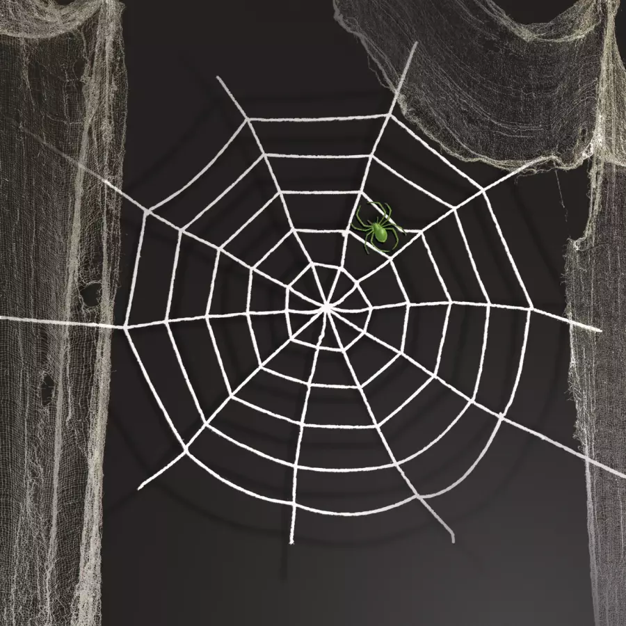 Pehmeä hämähäkinverkko valkoinen 150 cm