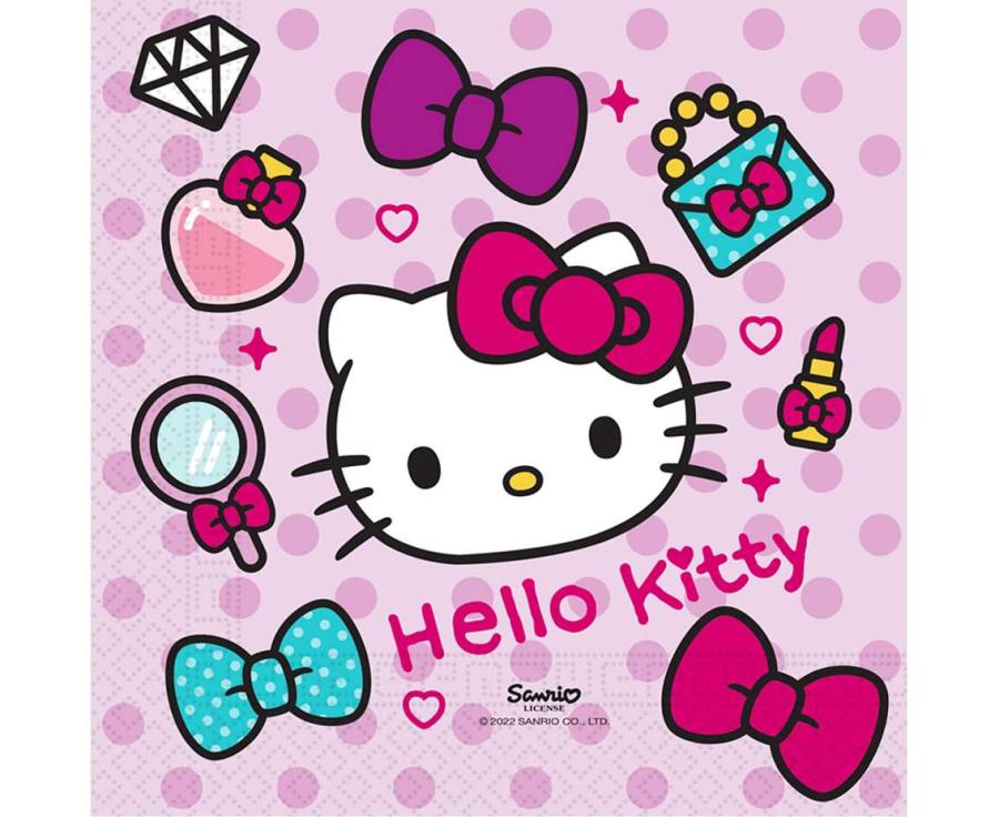 Hello Kitty -lautasliinat 33 x 33 cm, 20 kpl