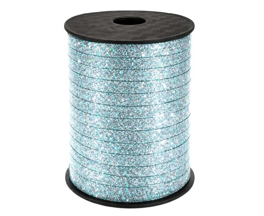 Ilmapallonauha/lahjanauha hologrammi vaaleansininen 5 mm, 458 metriä