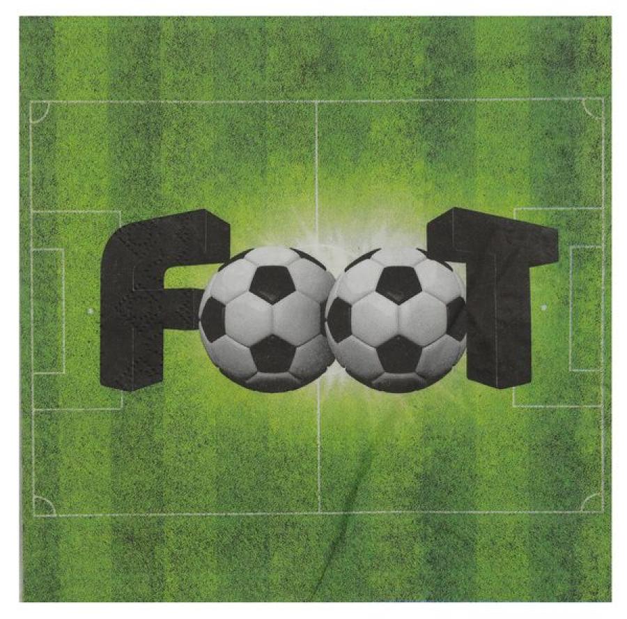 Jalkapallo "FOOT" iso lautasliina, 20 kpl